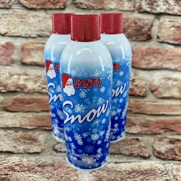 Santa Snow Christmas Flocking Spray 9oz Cans Windows Trees Crafts Lot of 3 Cans - Picture 5 of 5